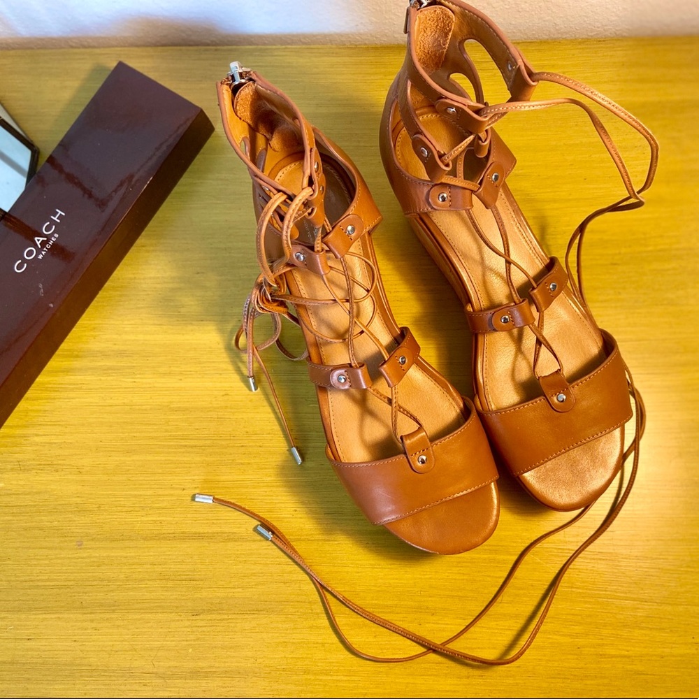 Coach Barkley Lace Up Platform Sandals